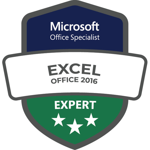 MOS Excel Expert Office 2016 Exam