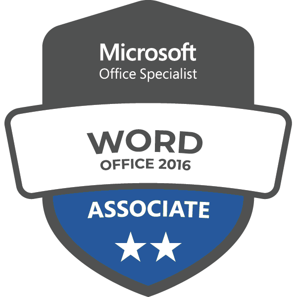 MOS Word Office 2016 Associate Exam